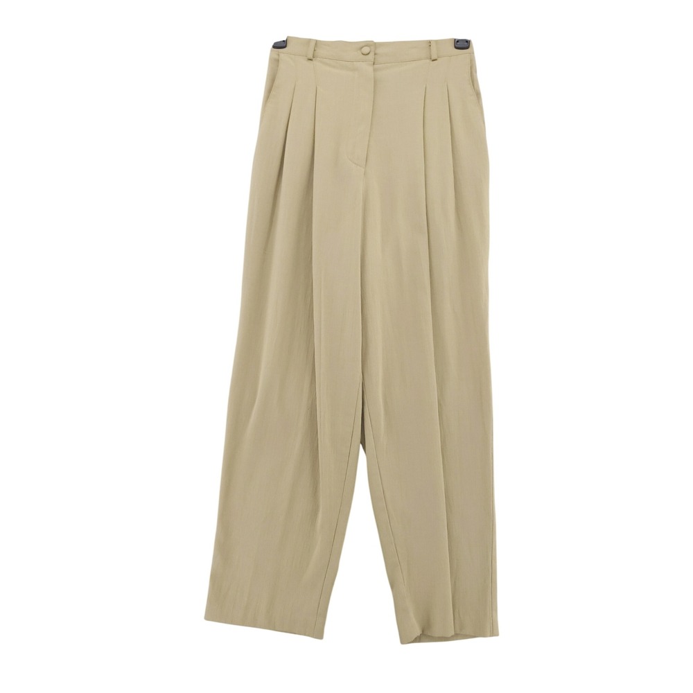Toni Garment for CC Magic Pants Sz 10 Tan Pleated High Rise Vintage 90s Trousers